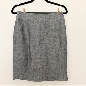 Banana Republic Gray Chambray Pencil Skirt, Size 2